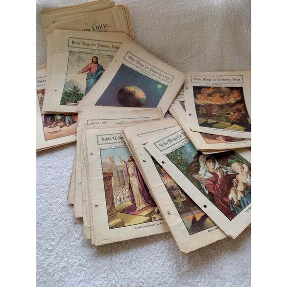 Bible Ways for Primary Days, 1933-1938, 162 total, Christian paper booklets, - Picture 1 of 7